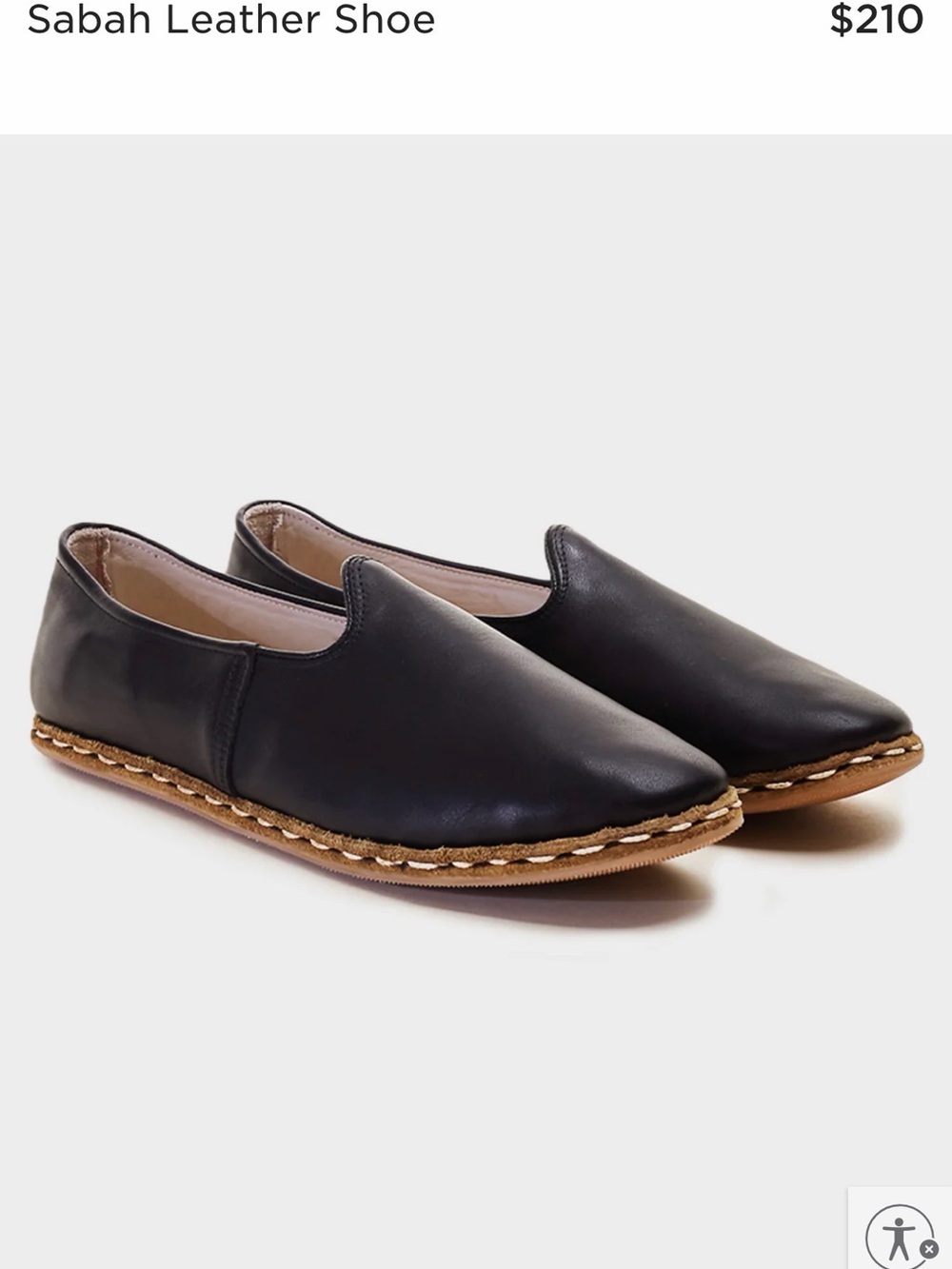 Sabah Men's Black Loafers with Brown Soles